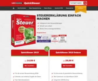 Quicksteuer.de(Online kaufen und sofort herunterladen) Screenshot