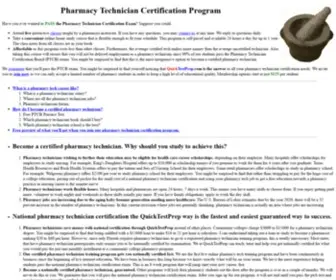 Quicktestprep.com(Pharmacy Technician Certification Exam Program) Screenshot