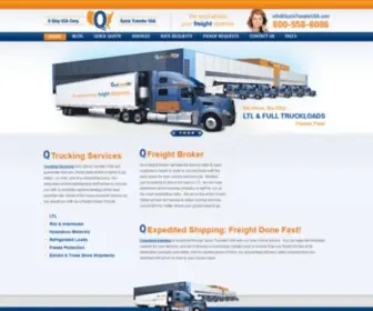 Quicktransferusa.com(Trucking Services) Screenshot