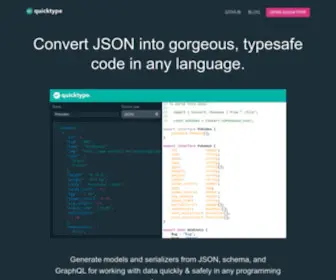 Quicktype.io(Convert JSON to Swift) Screenshot
