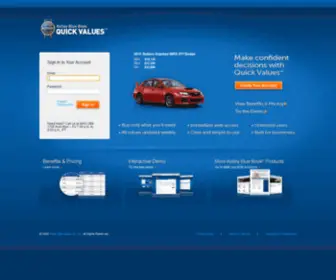 Quickvalues.com(Kelley Blue Book Quick Values) Screenshot