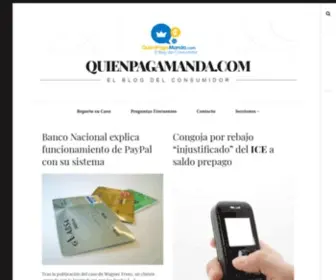 Quienpagamanda.com(El Blog del Consumidor) Screenshot