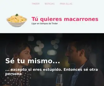 Quieresmacarrones.net(Tú quieres macarrones) Screenshot