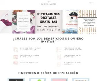 Quieroinvitar.com(Invitaciones digitales y tarjetas gratis) Screenshot