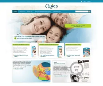 Quies.com(Quies, active wellness (Hearing protection solutions, Anti-snoring solutions, Earcare solutions..)) Screenshot