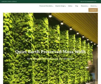 Quietearthmoss.com(Bespoke Preserved Moss Walls and Accents) Screenshot