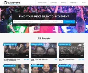 Quietevents.com(Silent Disco Events with Headphones) Screenshot