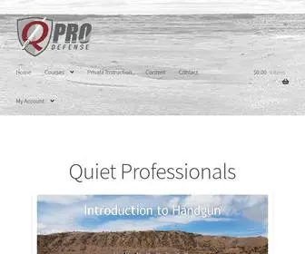 Quietprofessionaldefense.com(The qpro mission quiet professional defense) Screenshot