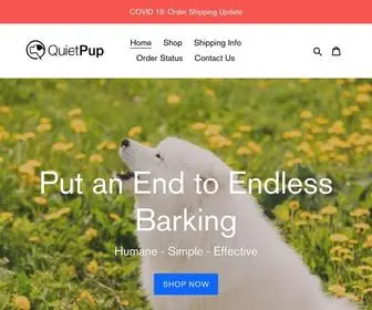 Quietpup.co(QuietPup offers a long term behavior solution to your dog's aggressive and inc) Screenshot