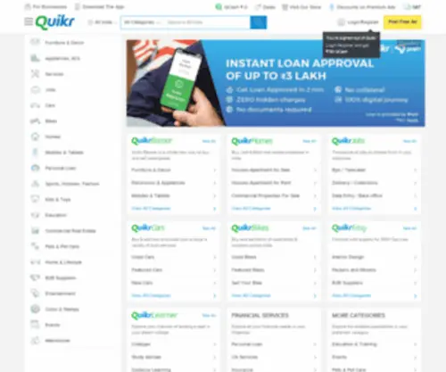 Quikr.com(Free Classified Ads in India) Screenshot