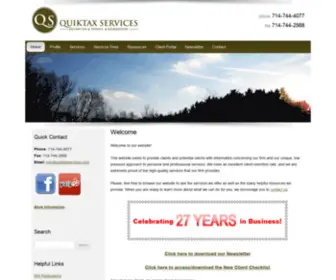 Quiktaxservices.com(Quiktax Services) Screenshot