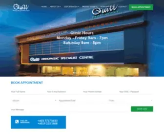 Quillorthopaedic.com(Quill Orthopaedic Specialist Centre) Screenshot