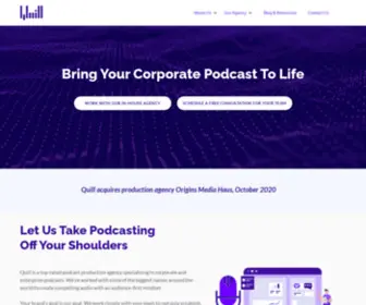 Quillpodcasting.com(Quill Podcast Agency) Screenshot