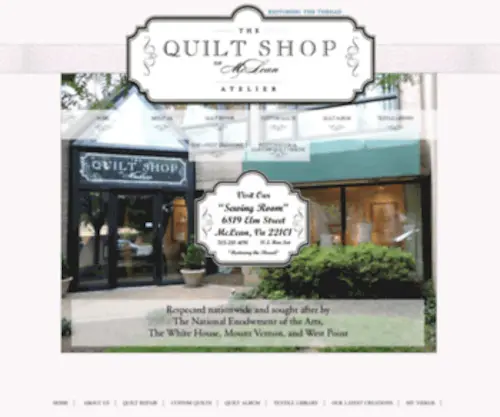 Quiltdoctor.com(The Quilt Shop of McLean and Atelier) Screenshot