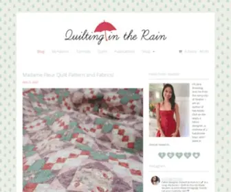Quiltingintherain.com(Quilting in the Rain) Screenshot