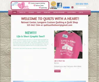 Quiltswithaheart.com(Quilts with a Heart Quilt Shop & Retreat Center) Screenshot