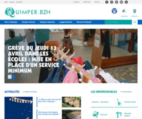 Quimper.fr(Quimper.bzh, site officiel de la mairie de Quimper) Screenshot