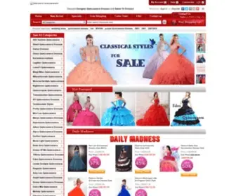 Quinceaneradresses4U.com(Designer Quinceanera Dresses) Screenshot