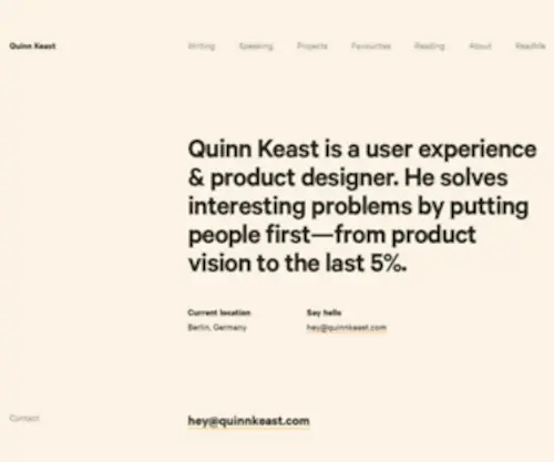 Quinnkeast.com(Quinn Keast) Screenshot