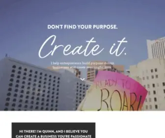 Quinntempest.com(Create Your Purpose) Screenshot