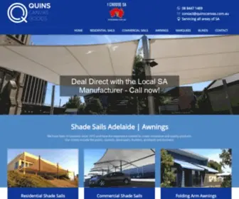 Quinscanvas.com.au(Shade Sails Adelaide) Screenshot