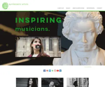 Quint-Essenz.com(Classical musicians you need to know We get music heard. quintessenz artists) Screenshot