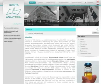Quinta.cz(Your global pharma services partner) Screenshot