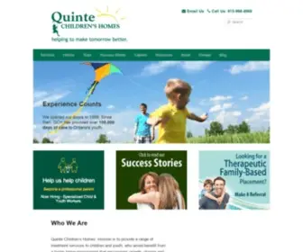 Quintechildrenshomes.com(Quinte Children’s Homes’ mission) Screenshot