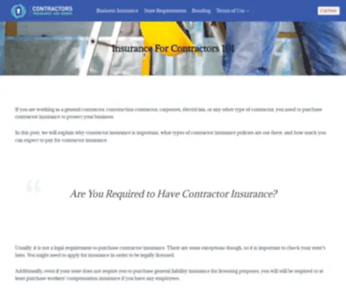 Quintessentiallycovered.com(Insurance For Contractors 101) Screenshot