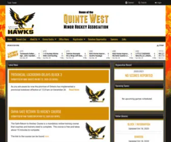 Quintewestminorhockey.com(Quinte West Minor Hockey Association) Screenshot