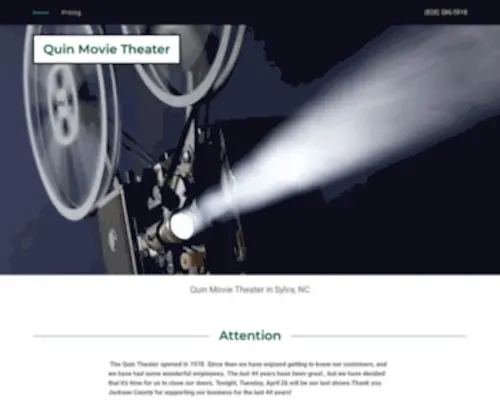 Quintheater.com(Quin Theater Sylva) Screenshot