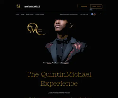 Quintinmichael.com(Custom Clothing Designer) Screenshot