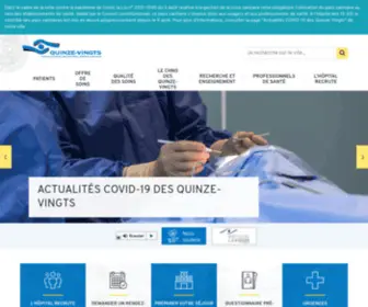 Quinze-Vingts.fr(Hôpital) Screenshot