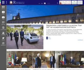 Quirinale.it(Il sito ufficiale del presidente della repubblica italiana) Screenshot