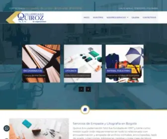 Quirozencuadernacion.com(Servicios de encuadernación y empaste de libros en Bogotá) Screenshot