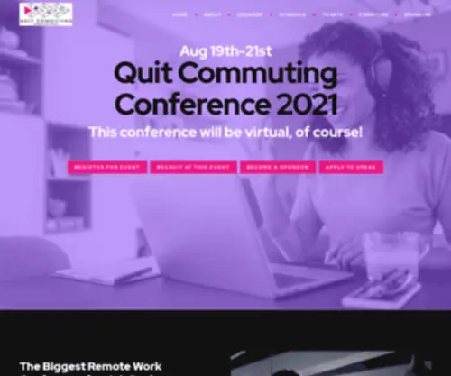 Quitcommuting.com(Quit Commuting Conference 2021) Screenshot