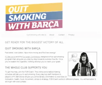 Quitsmokingwithbarca.eu(Stoppen met roken met Barça) Screenshot