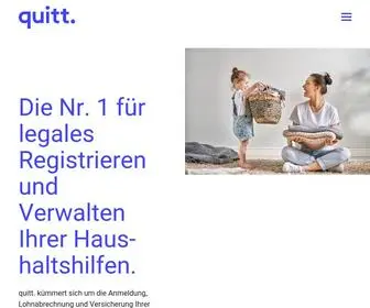 Quitt.ch(Haushaltshilfen anstellen und versichern leicht gemacht) Screenshot