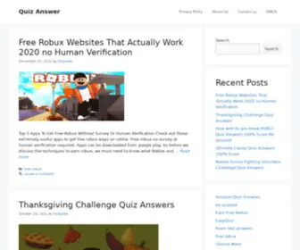 Quizanswer.us(Quiz Answer) Screenshot