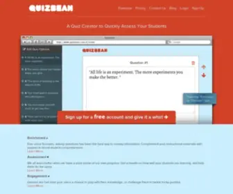 Quizbean.com(Create quizzes) Screenshot