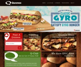Quiznos.ca(Quiznos Canada) Screenshot