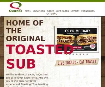 Quiznos.com(Quiznos Subs) Screenshot