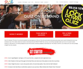 Quizondemand.co.uk(Pub Quiz Questions & Answers UK) Screenshot