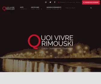 Quoivivrerimouski.ca(Quoi vivre à Rimouski) Screenshot