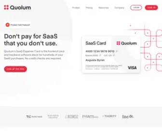 Quolum.com(SaaS Expense Card) Screenshot