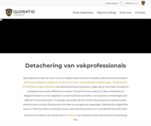 Quoratio.nl(Detachering van vakprofessionals) Screenshot
