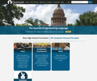 Quorumlanguage.com(The Quorum Programming Language) Screenshot