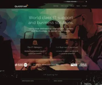 Quostar.com(Premier-level IT Support and Consultancy services for growing businesses) Screenshot