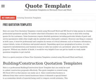 Quotetemplate.org(101 Free Quotation Templates) Screenshot