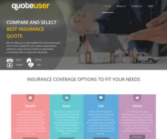 Quoteuser.net(Get Free Multiple Insurance Quotes) Screenshot